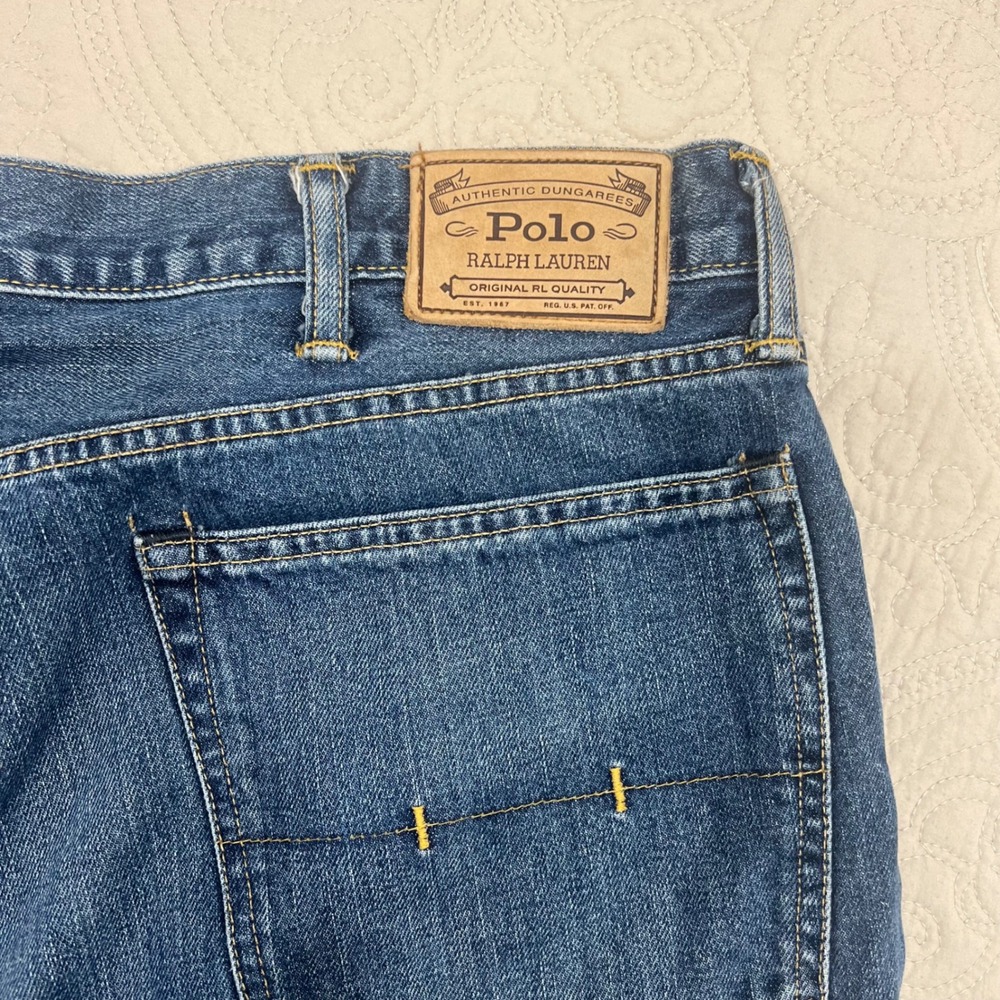 Polo‎ Ralph Lauren Varick Slim Straight Jeans Mens 40x30 Blue Medium Wash Denim - Picture 9 of 11